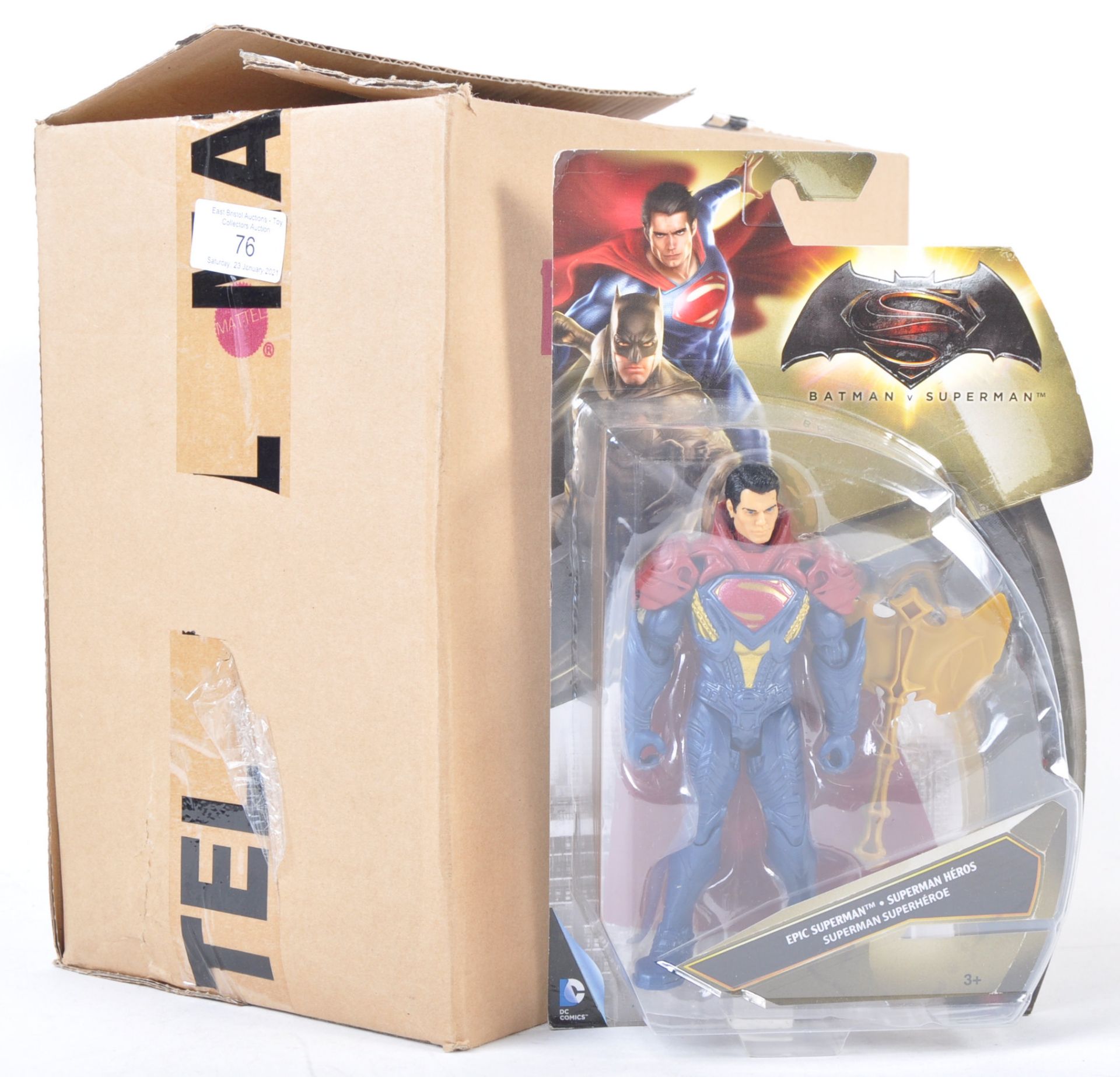 BATMAN V SUPERMAN SUPERMAN ACTION FIGURE MATTEL TRADE BOX