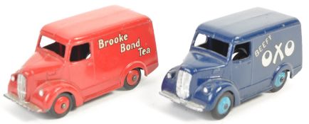 TWO VINTAGE DINKY TOYS MODEL TROJAN VANS