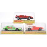 COLLECTION OF X3 VINTAGE DINKY TOYS DIECAST SPORTS CARS