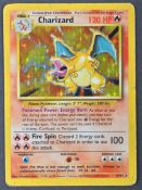 ORIGINAL POKEMON 4/102 CHARIZARD TRADING CARD