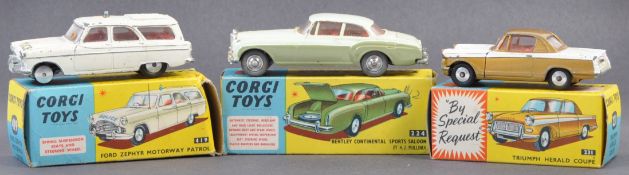 X3 ORIGINAL VINTAGE CORGI TOYS BOXED DIECAST MODELS