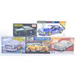 COLLECTION OF X5 PLASTIC SCALE MODEL CAR KITS