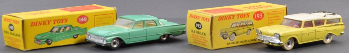 TWO ORIGINAL VINTAGE DINKY TOYS MADE BOXED DIECAST MODELS
