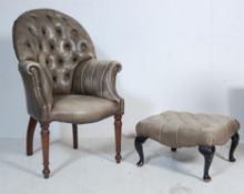 20TH CENTURY ANTIQUE VICTORIAN STYLE CHESTERFIELD CLUB CHAIR