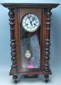 19TH CENTURY VICTORIAN GUSTAV BECKER WALNUT VIENNA REGULAR WALL CLOCK