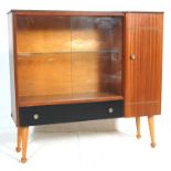 1950’S RETRO VINTAGE BOOKCASE DISPLAY CABINET CUPBOARD WITH SLIDING GLASS DOORS