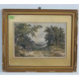 20TH CENTURY WATER COLOUR PAINTING DEPICTING A COUNTRYSIDE LANDSCAPE