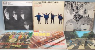 THE BEATLES A GROUP OF SEVEN VINYL RECORD ALBUMS