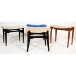 FOUR VINTAGE 20TH CENTURY DRESSING TABLE STOOLS