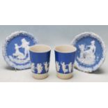 PAIR OF ANTIQUE EARLY 20TH CENTURY COPELAND SPODE DANCING HOURS BEAKERS