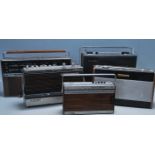 SIX VINTAGE RETRO 20TH CENTURY PORTABLE RADIOS