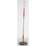 1960’S BRASS AND TEAK WOOD STANDARD FLOOR LAMP