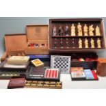LARGE QUANTITY OF VINTAGE CHESS SETS AND GAME CARDS