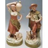 20TH CENTURY ROYAL DUX CERAMIC FIGURINES