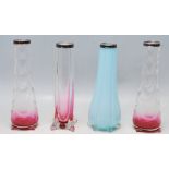 FOUR EARLY 20TH CENTURY STUDIO ART GLASS BALUSTER VASES