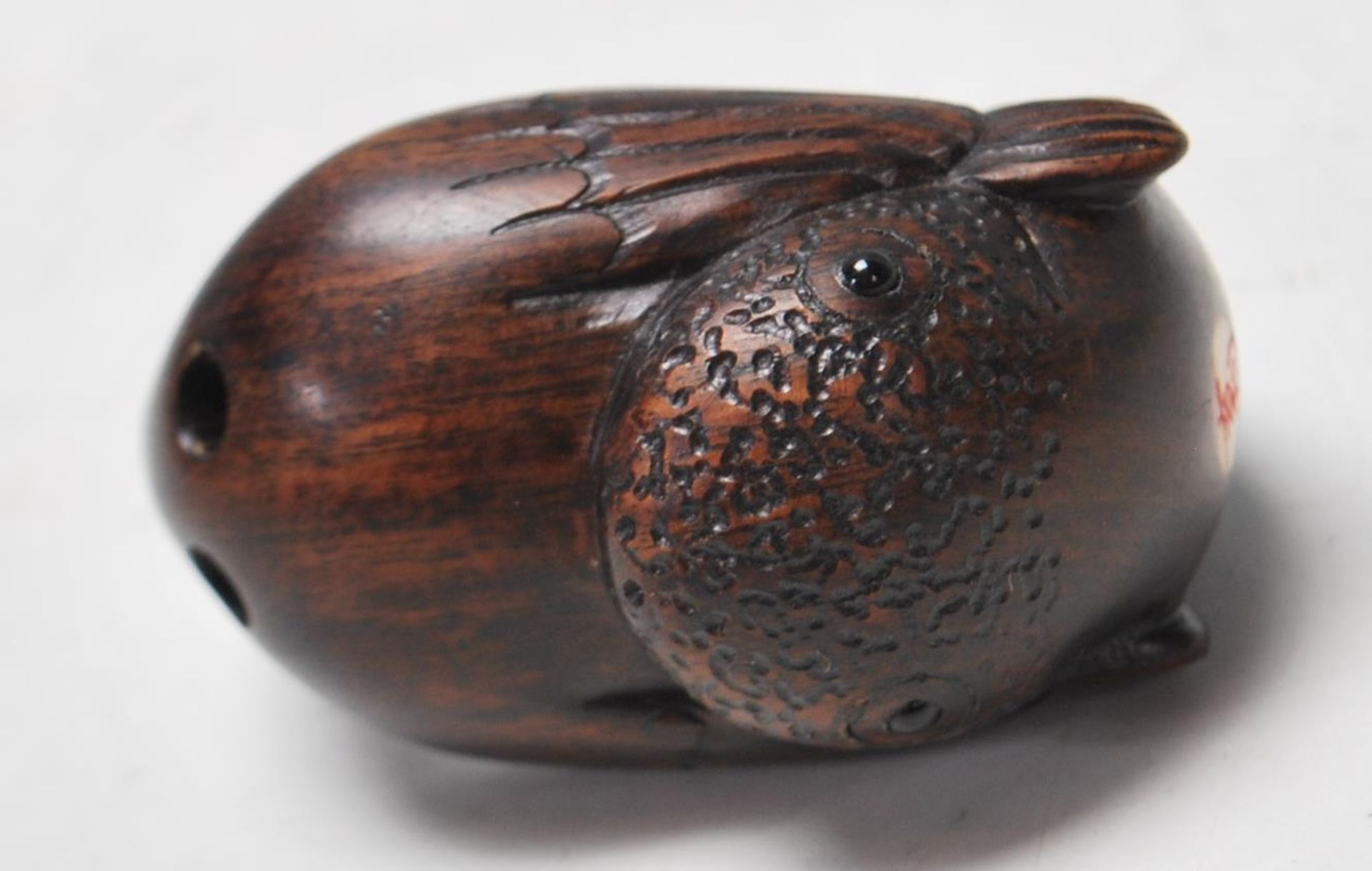 JAPANESE CARVED HARDWOOD NETSUKE - Image 2 of 6