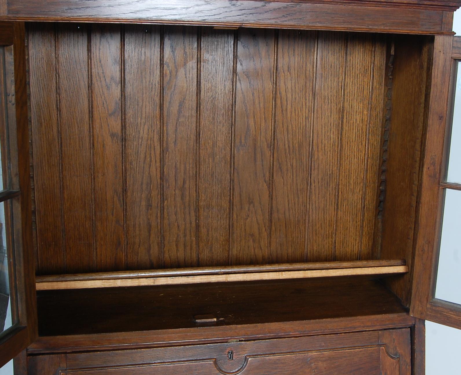 19TH CENTURY / EARLY 20TH CENTURY ARTS AND CRAFT LIBERTY STYLE BUREAU BOOKCASE. - Image 3 of 9