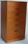 1980’S TEAK WOOD PEDESTAL CHEST OF DRAWERS