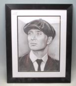 CILLIAN MURPHY ORIGINAL PENCIL DRAWING