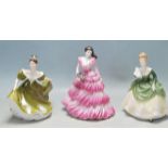 LATE 20TH CENTURY BONE CHINA COALPORT AND ROYAL DOULTON FIGURINES