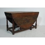 19TH CENTURY GEORGIAN OAK GATE LEG TABLE