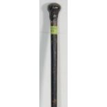1919 LONDON SILVER AND WOOD WALKING STICK