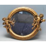 FRENCH ANTIQUE STYLE CHERUB WALL MIRROR