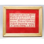 VICTORIAN ANTIQUE ALPHABET SAMPLER