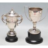 TWO 1920'S SIILVER HALLMARKED SHOW JUMPING TROPHIES