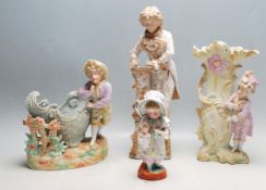 FROUND 20TH CENTURY BISQUE PORCELAIN FIGURINES