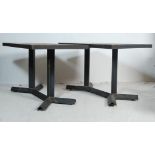 TWO FACTORY INDUSTRIAL REFECTORY DINING TABLES