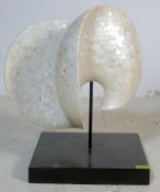 20TH CENTURY MODERNIST STYLE MOTHER OF PEARL ABSTRACT SCULPTURE