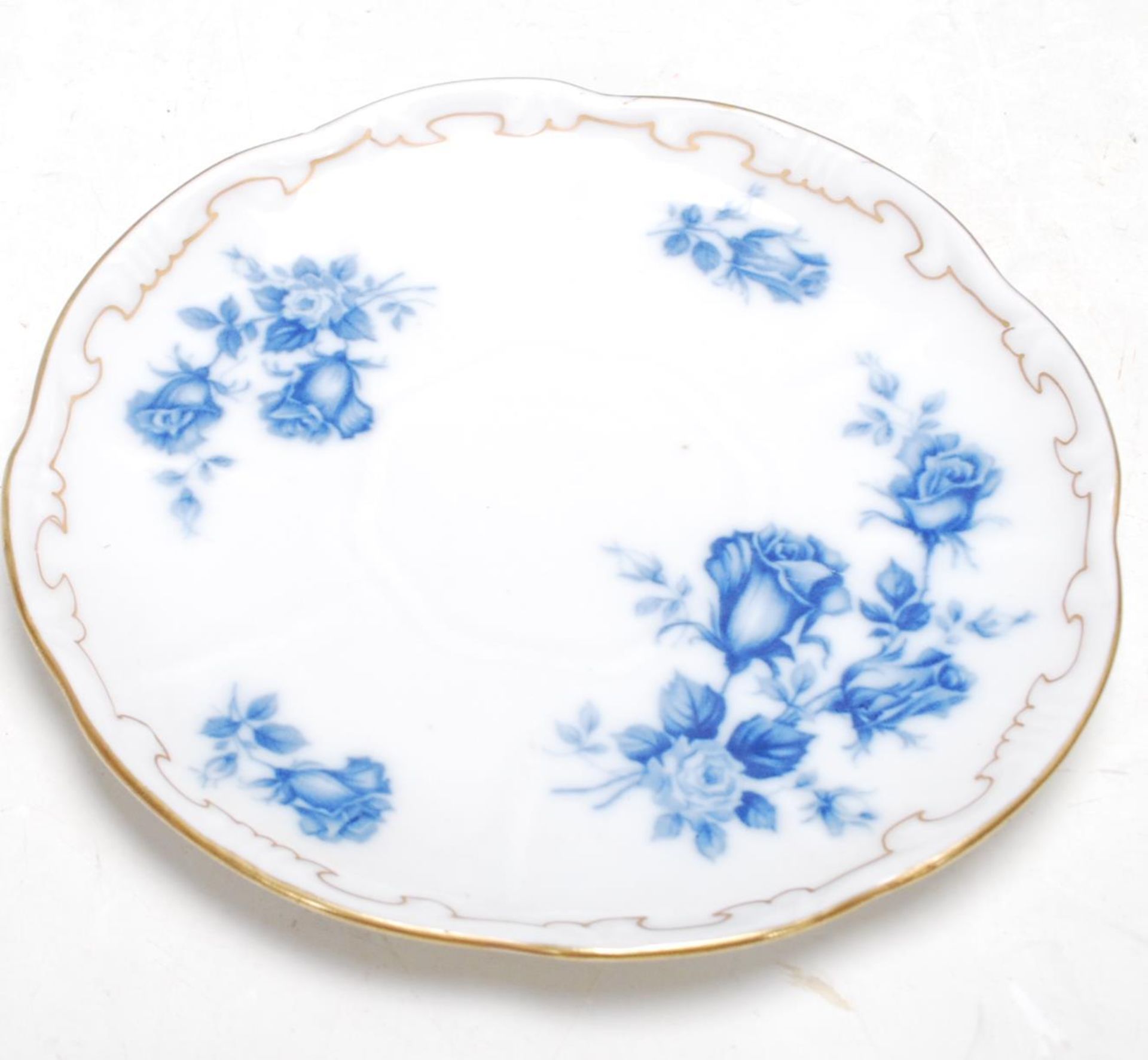19TH CENTURY VICTORIAN ZSONLNAY BLUE CERAMIC TILE AND TEA SET - Image 6 of 12