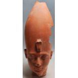 29TH CENTURY EGYPTIAN TERRACOTTA BUST SCULPTURE