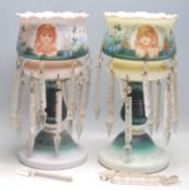 PAIR OF ANTIQUE VICTORIAN LUSTRES