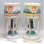 PAIR OF ANTIQUE VICTORIAN LUSTRES