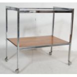 1970’S HERMAN MILLER CHROME FRAME AND GLASS TOP TROLLEY