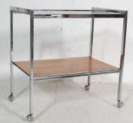 1970’S HERMAN MILLER CHROME FRAME AND GLASS TOP TROLLEY