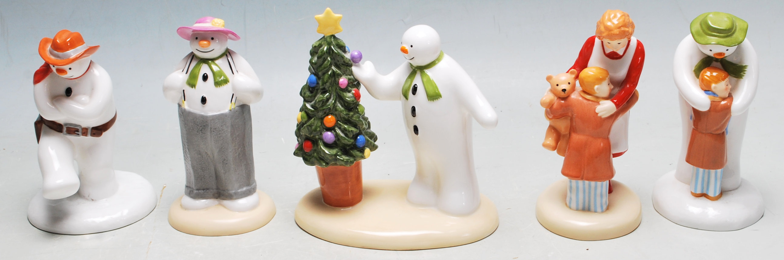 THE SNOWMAN - COALPORT - COLLECTION OF FIVE BOXED FIGURES