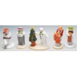 THE SNOWMAN - COALPORT - COLLECTION OF FIVE BOXED FIGURES