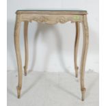 20TH CENTURY OCCASIONAL TABLE / SIDE TABLE WITH EMBROIDERY DECORATION TO THE TOP