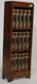 SET OF CHARLES DICKENS CLASSIC NOVELS IN OAK DISPLAY SHELF