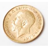 1913 EARLY 20TH CENTURY GOLD HALF SOVEREIGN