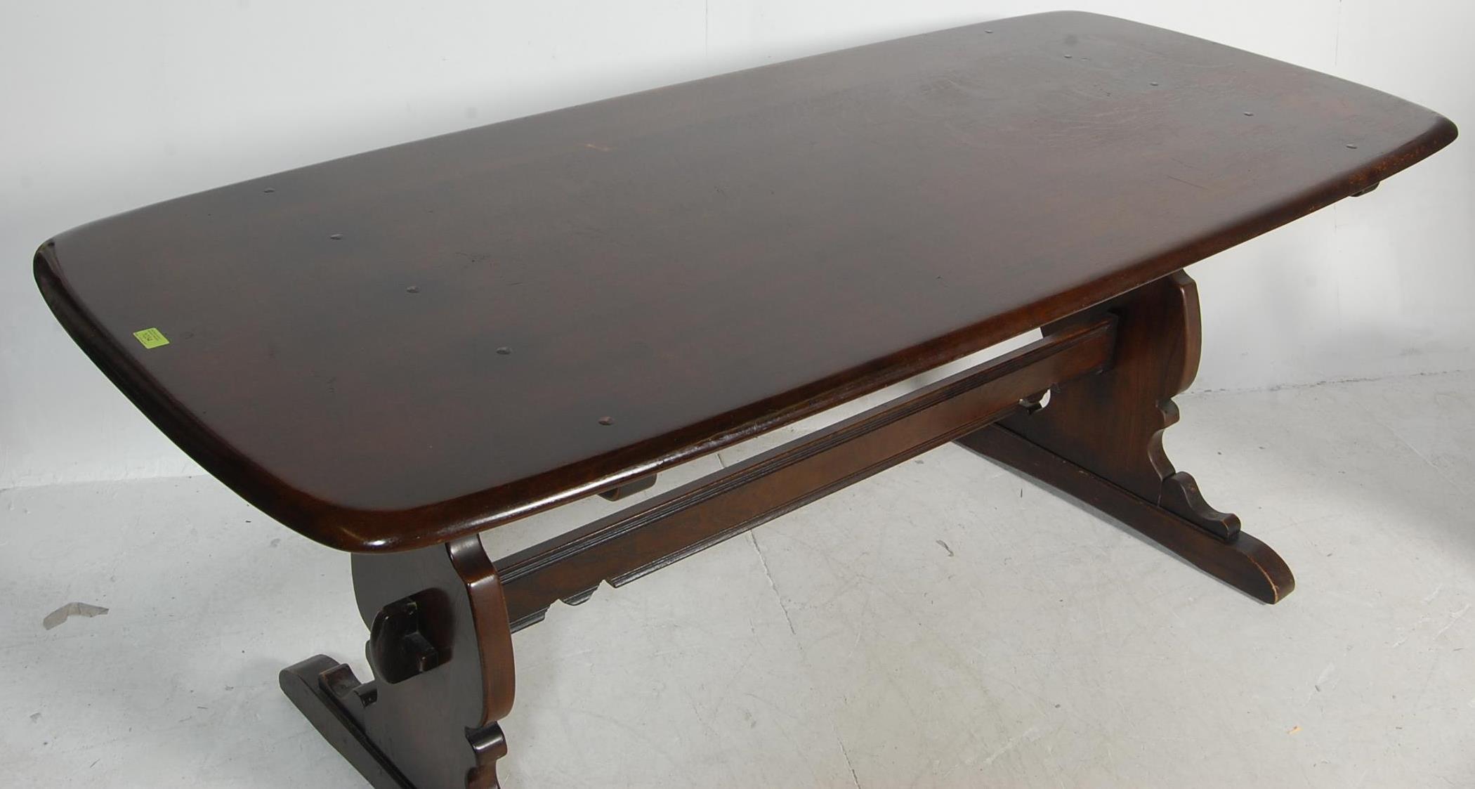RETRO 20TH CENTURY ERCOL OLD COLONIAL DINING TABLE - Image 2 of 8