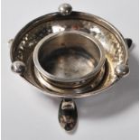 1920'S SILVER HALLMARKED HAMMERED ASHTRAY