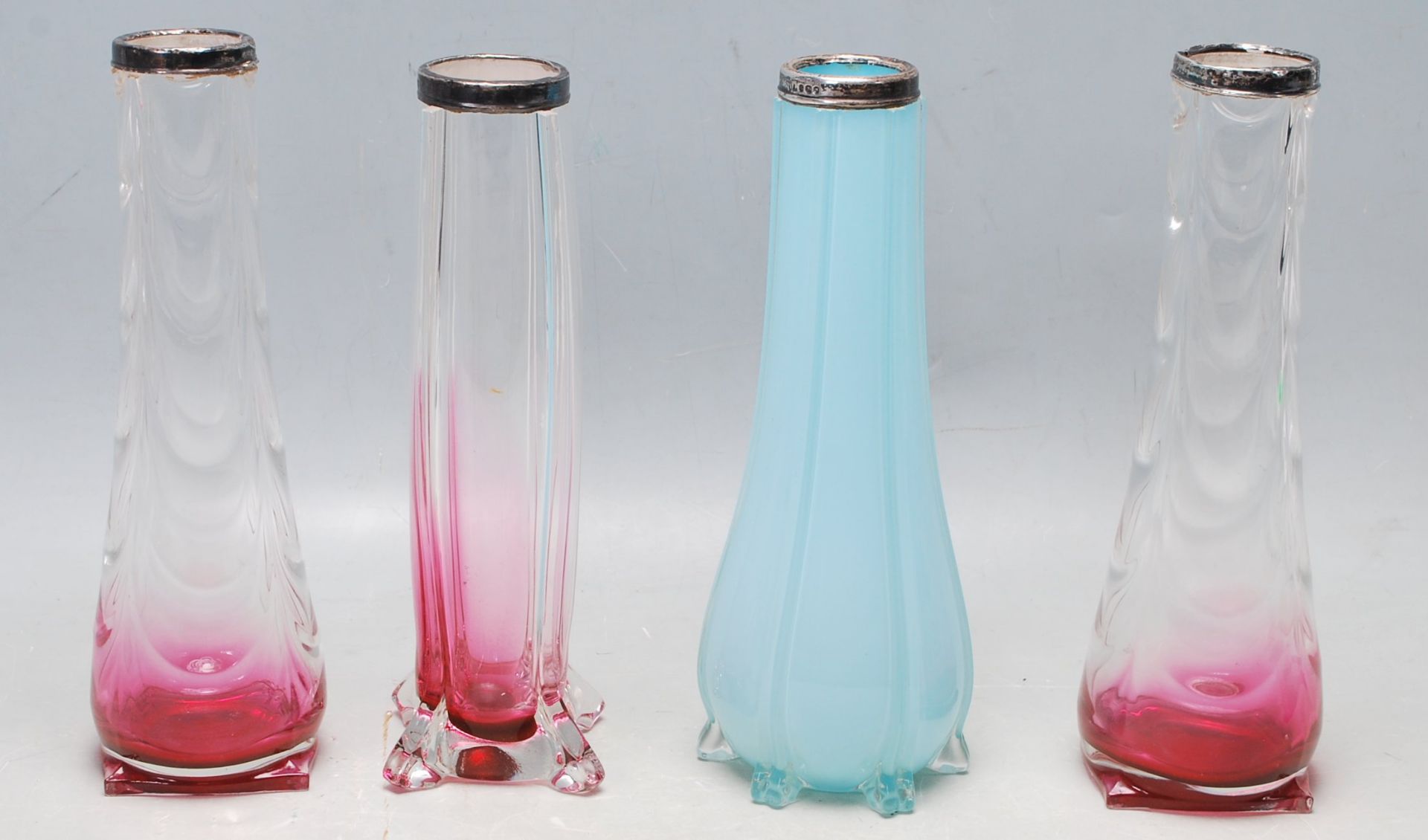 FOUR EARLY 20TH CENTURY STUDIO ART GLASS BALUSTER VASES - Image 2 of 6