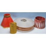 COLLECTION OF FOUR RETRO VINTAGE LIGHT SHADES