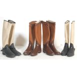 COLLECTION OF VINTAGE MENS AND WOMENS UNUSED RIDING BOOTS