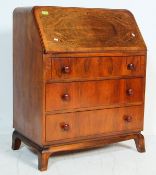 1930S ART DECO WALNUT BUREAU DESK