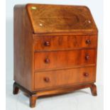 1930S ART DECO WALNUT BUREAU DESK